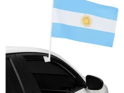 Bandera Argentina Con Mastil Para Auto 30x45cm 2026WC-05/AG-502 Pack x6