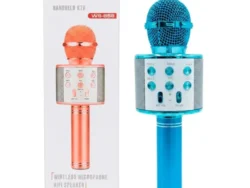 Micrófono Karaoke Bluetooth WS858 WS-858 Portátil Led OM