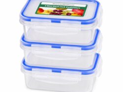 Set x 3 Tupper Mini Plastico Azul 200ml BXH-007