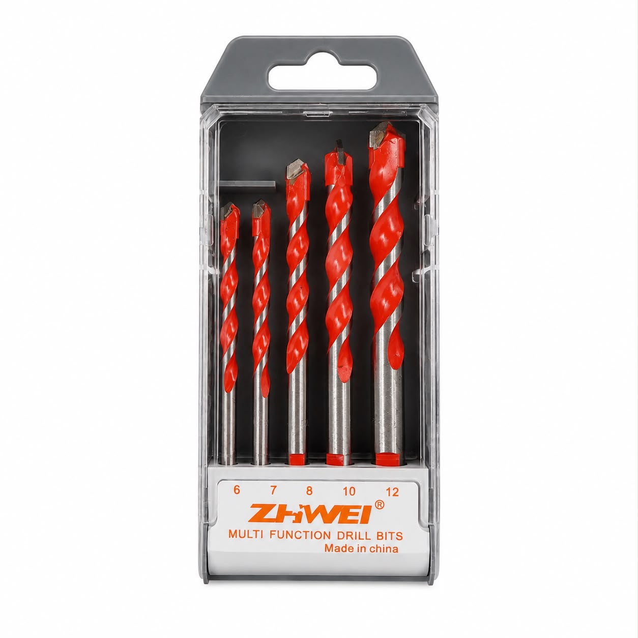 Set 5 Brochas Para Taladro Zhiwei C-ZW001 Caja Gris