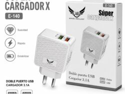 Adaptador Cargador Super X E-140 2 Puerto USB 3.1A
