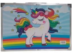 Set Arte Escolar 145 Piezas Valija Metalica Unicornio VAL-AS