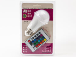 Lampara LED LT-7 A60 RGBW control remoto en Blister