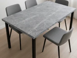 Rollo Vinilo Marmol 60cm x 5 Metros Gris con Blanco 6003