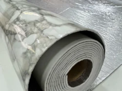 Rollo Autoadhesivo Simil Marmol 1.2 x 3 M Piedra Gris con Blanco HY-004