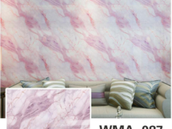 Rollo Vinilo Simil Mamol Blanco con Rosa WMA-087 60x200cm