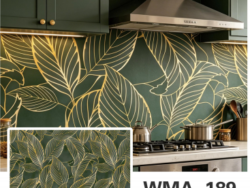 Rollo Vinilo Verde con Planta WMA-189 60x200cm