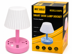 Lampara Y Zapatilla de Mesa Caja Amarilla y Negra 505PD