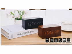 Reloj Digital De Madera Wooden Clock DD-81039