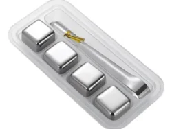 Set x 4 Cubos Hielo de Acero + Pinza EA-435