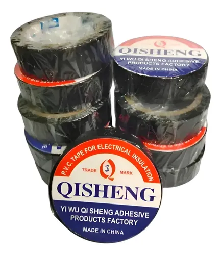 Pack x 10 Cinta Aislante Negro Qisheng NC6012