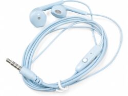Auricular Con Microfono con Cable Celeste Suelto