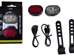 Set De Luz Delantera Y Trasera Para Bicicleta Recargable D-06706