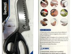 Tijeras De Cocina Negras Multifuncionales De Acero D11103