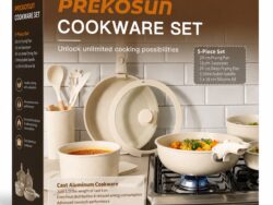 Set Ollas 5 Piezas Prekosun Con Mango Desmontable CGF-5