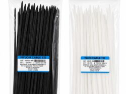 Precintos Plasticos 4.80x200MM  X100u Blanco y Negro 10146/7