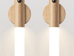 Lampara Led Sensor Movimiento Usb Recargable Simil Madera MELECH-108