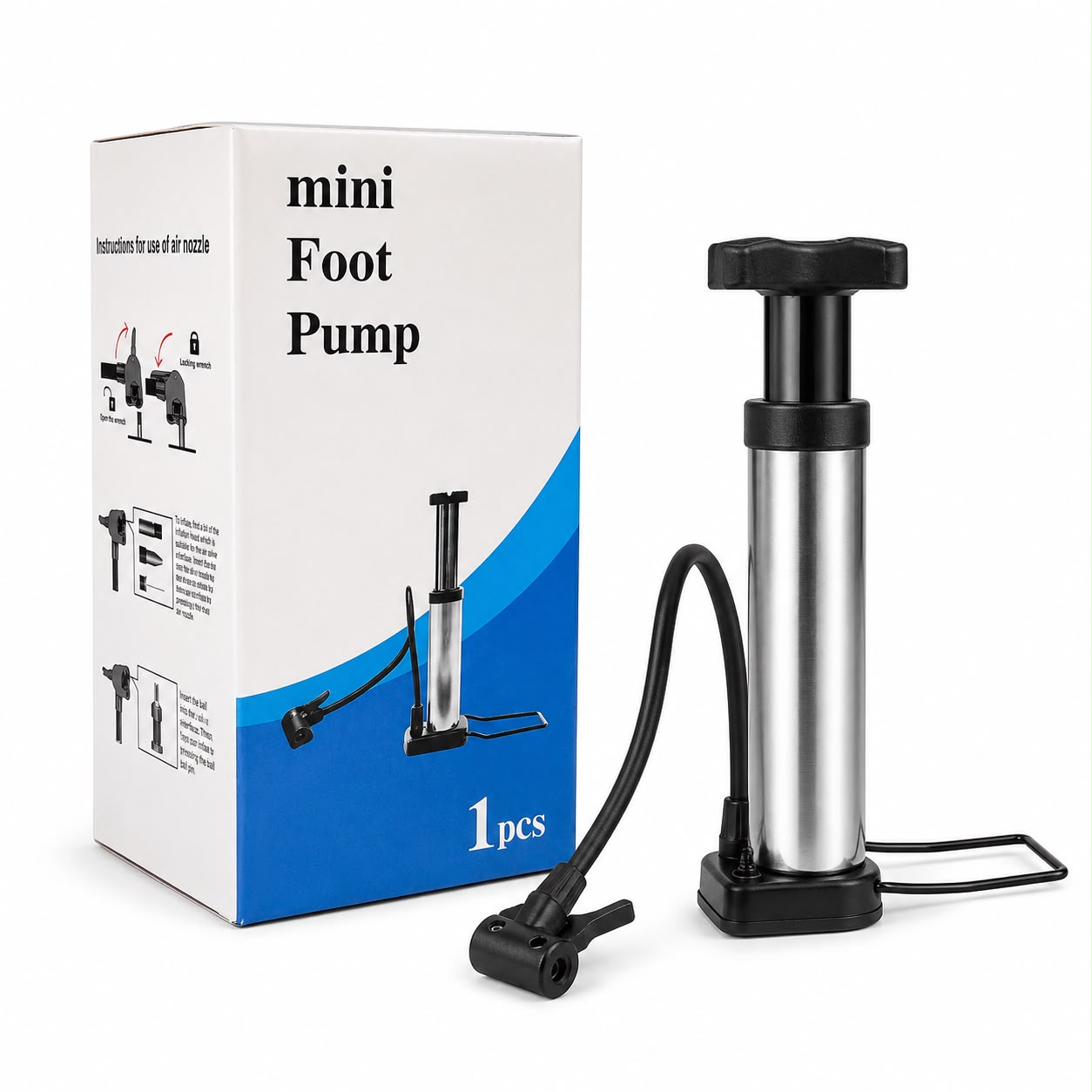 Mini Inflador de Pie Foot Pump HS-82