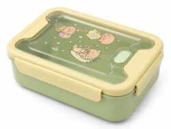 Tupper Verde Y Amarillo Capibara Con Cubiertos BDH-15