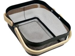 Canasto Metalico Rectangular Con Manija K-64118