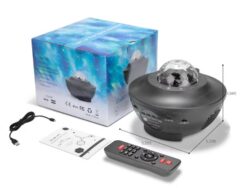Velador Proyector Parlante Bluetooth Galaxia Starry Led Lase JS-7467