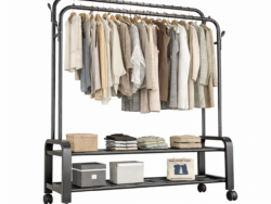 Perchero Doble Con Organizador Acero Suono HOG0283 96 x 44 x 162 cm