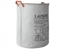 Cesto Canasto Laundry Gris con Mangos Suono HOG0690
