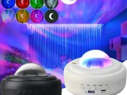 Parlante Bluetooth Galaxia Aurora Luces Caja Azul XY-899LED