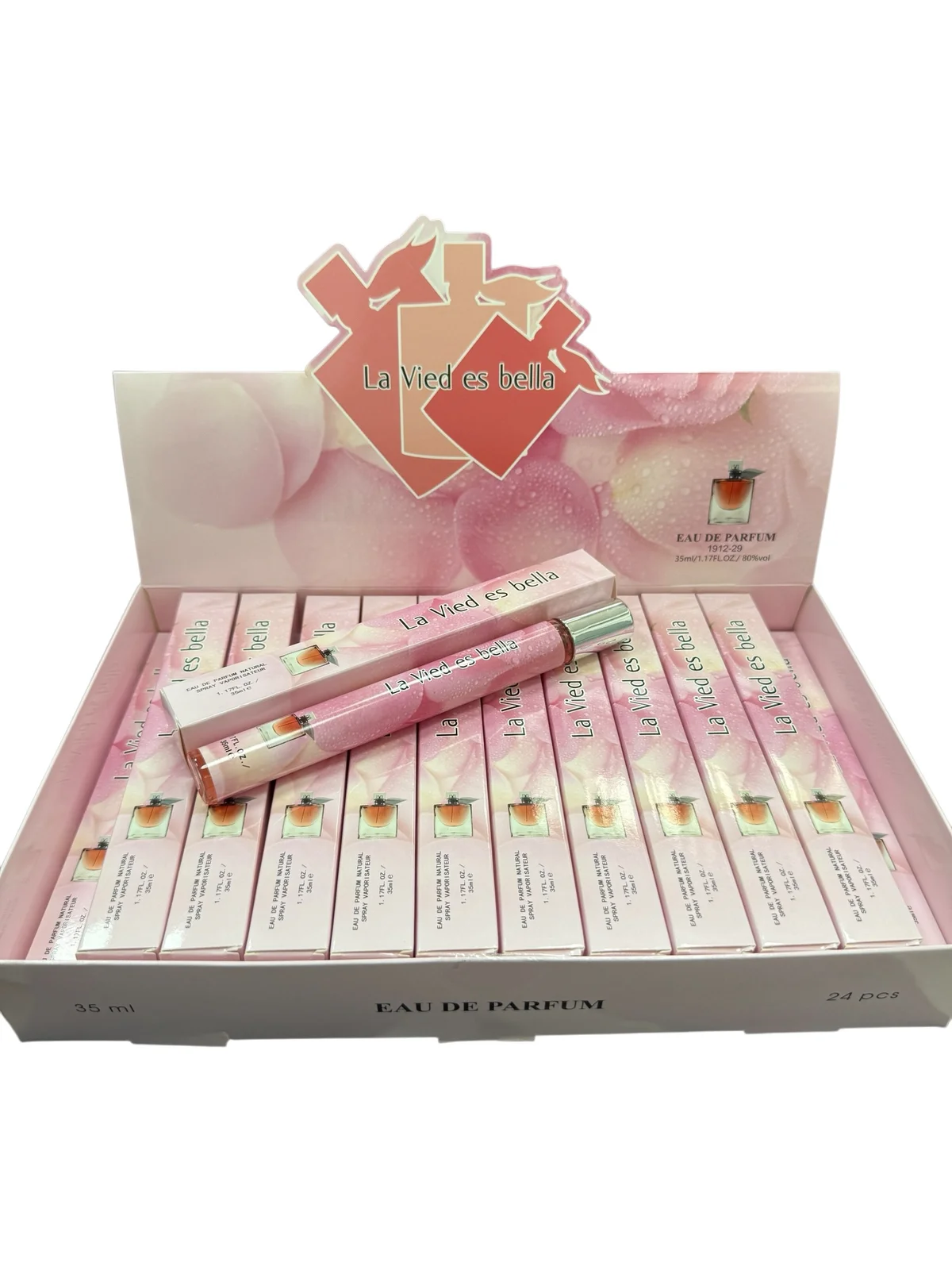 Caja 24u. Mini Perfume La Vied Es Bella 35ml