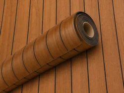 Vinilo Rollo Madera WPC Marron Oscuro 60cm x 3 Mt SWP.OSCURO