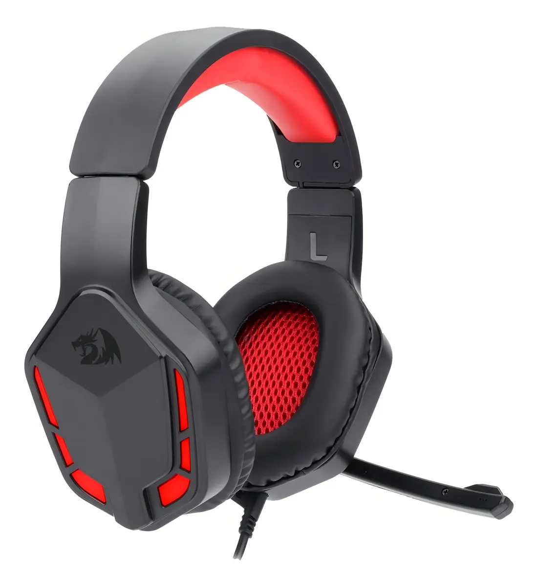 Auriculares Gamer Redragon Themis 2 (H220) negro y rojo - Imagen 2