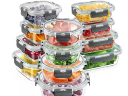 Set x 12 Tupper Contenedores Hogar Actual De Vidrio 143221