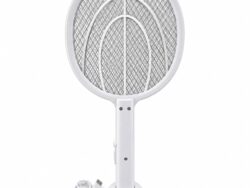Raqueta Mosquitos Con Soporte Para Mesa y Cable Carga RM26-90