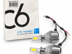 Kit x 2 Luces Blancas Cree Led H4 Alta Baja Fiat Uno Fiorino C6-18W-H3
