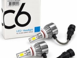 Kit x 2 Luces Blancas Cree Led H4 Alta Baja Fiat Uno Fiorino C6-18W-9006