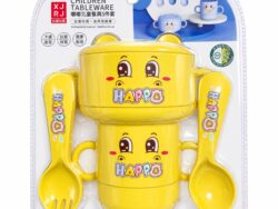Kit Infantil Para Comer Cubiertos + Vaso + Tupper Mini Children RM26-27