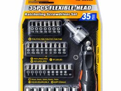 Set 35 Piezas Destornillador + Puntas Cabeza Flexible HD-89002