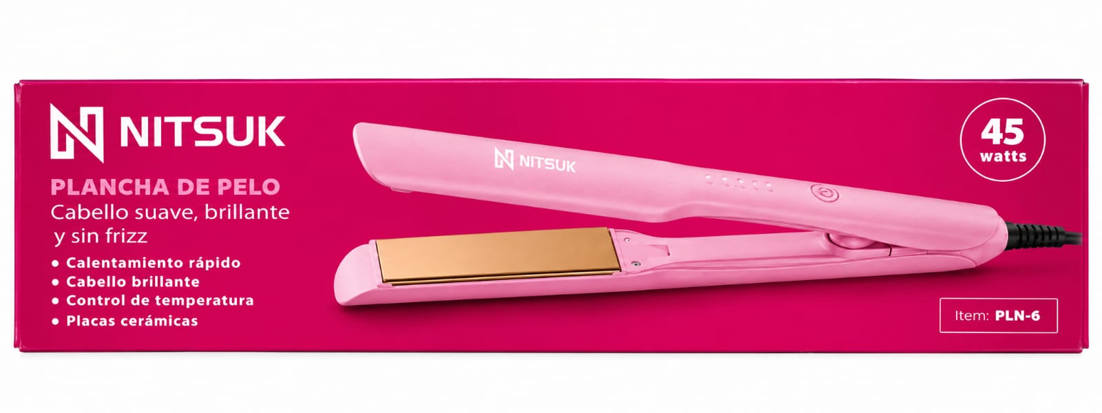 Plancha de pelo Nitsuk PLN-6