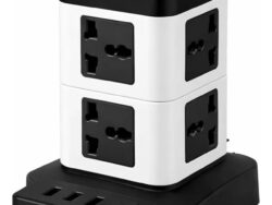 Extension Torre Multicontacto De 8 Enchufes Y 3 Puertos Usb WD1408