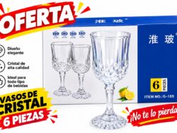 Copas De Vidrio Trasparente Efecto Tornasolado RM42-75