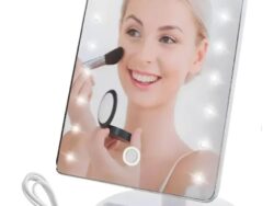 Espejo Cuadrado Para Maquillaje Tactil Luz Led BF-521