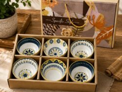 Bowl Ceramica Estilo Japones Floral 11 Cm Set X6 Unidades RM45-41
