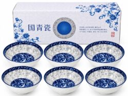 Bowl Ceramica Estilo Japones Azul 11 Cm Set X6 Unidades RM48-21