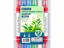 Pack x 6 Marcadores Acrilico Doble Punta AW2002