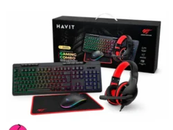 Combo Gamer Havit 4 en 1 KB907CM-SP con Luz RGB