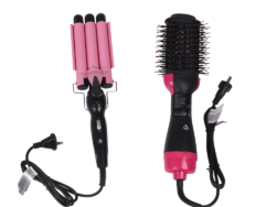 Kit Rizador Triple Y Cepillo Secador Suono HOG0556NEG