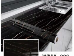 Rollo Vinilo 60cm x 200 Metros Negro C/ Lineas Amarillo WMA-006