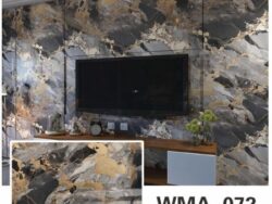 Rollo Vinilo 60x200cm Marmol Negro Dorado Y Gris WMA-072