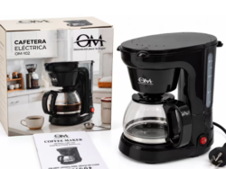 Cafetera Eléctrica De Filtro OM-102 Jarra De Vidrio 750w