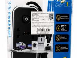 Zapatilla Eléctrica 3 Enchufes Universal Usb A Tipo C EC-05